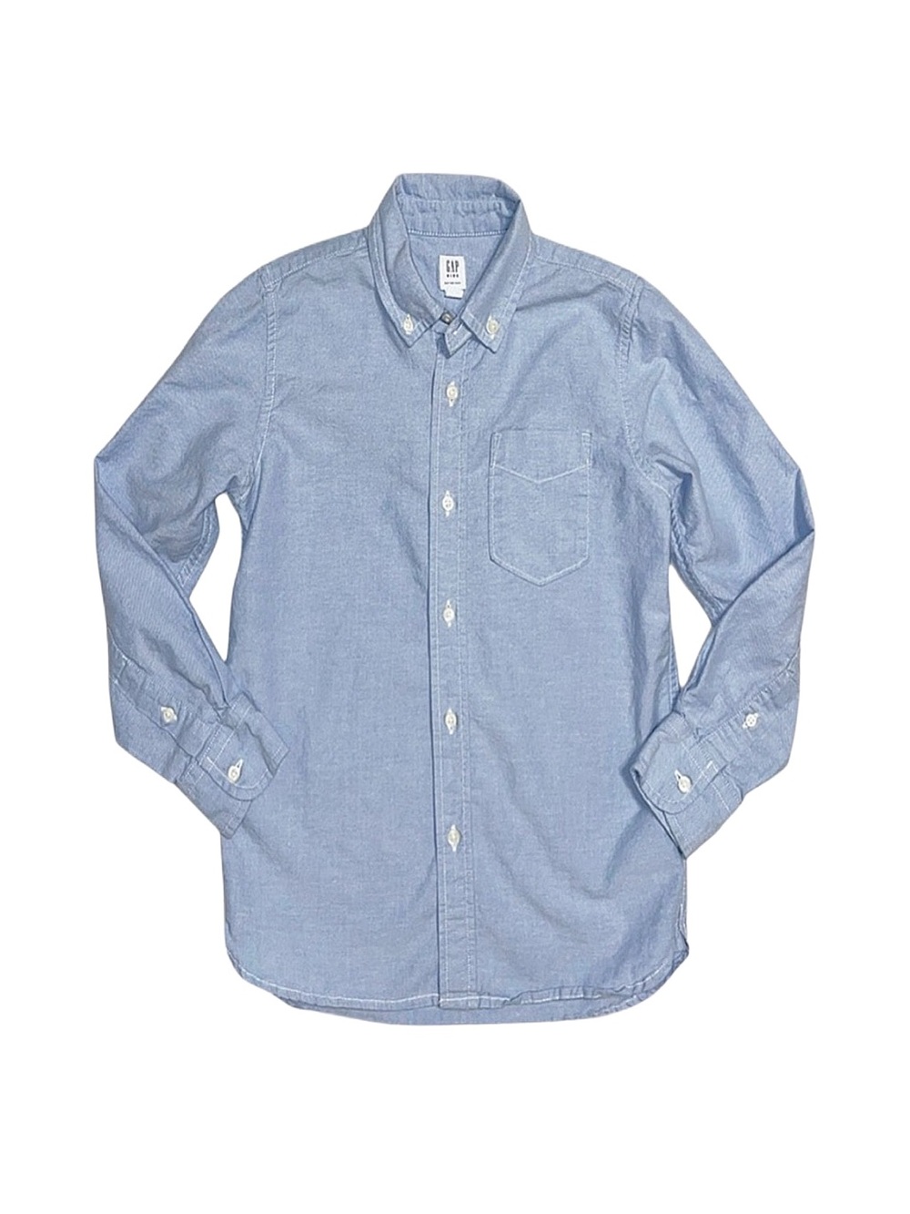 GAP Boy's Blue Button Down Long Sleeve Top Size 8
